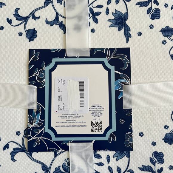 Blue Portofino by Spode Set of 4 Placemats 13x19 Blue & White Spring Floral NEW - Picture 9 of 14